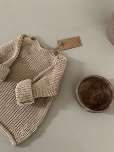 Guapoo - Button Knit Sweater - Beige