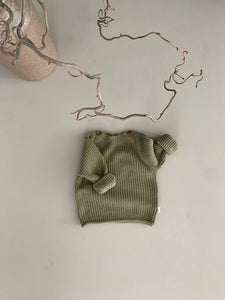 Guapoo - Button Knit Sweater - Pistachio