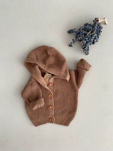 Guapoo - Hooded Cardigan - Cappuccino