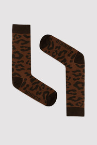 Minikid - Leopard Brown Knee Socks